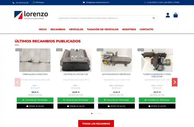 Projecte ecommerce Desguaces Lorenzo