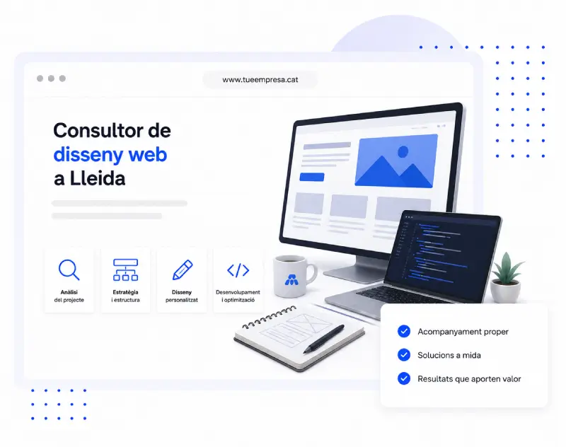 Consultor de disseny web a Lleida treballant en un projecte digital
