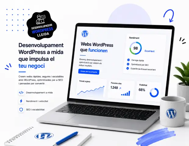 Desenvolupador WordPress a Lleida treballant en disseny, SEO i rendiment web