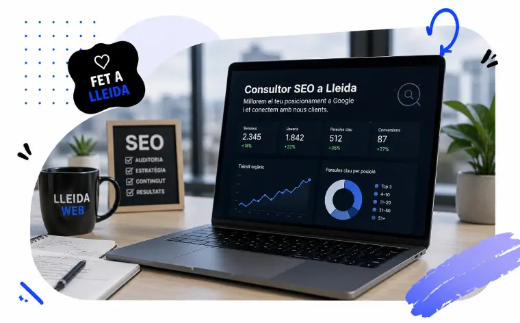 Consultor SEO a Lleida analitzant el posicionament web d’una empresa local