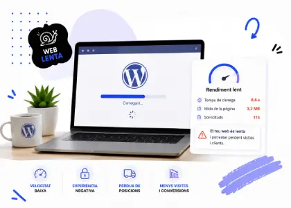 Web WordPress lenta per excés de plugins, recursos i configuracions innecessàries