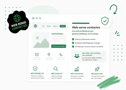 Web WordPress amb una estructura clara per presentar serveis i generar contactes